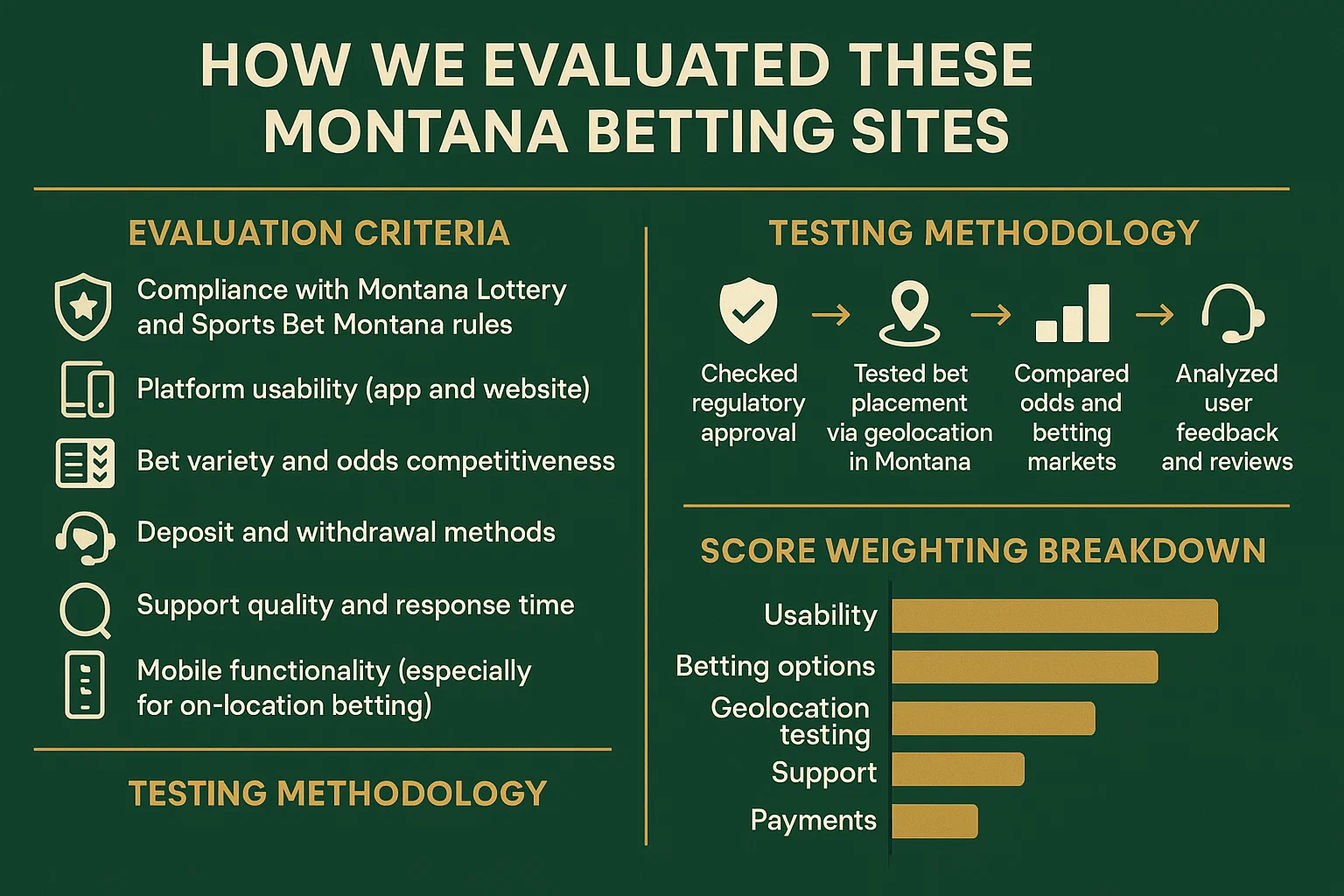 How We Evaluated These Montana Betting Sites